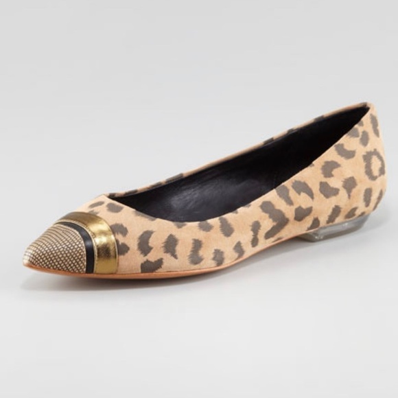 Rebecca Taylor Lola Suede Leopard‎ Print Flats 6.5 - Picture 1 of 8